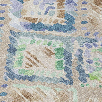 Thalara Brown Washable Indoor - Outdoor Rug - LOOMLAN - LOOMLAN Rugs - Outdoor Rugs