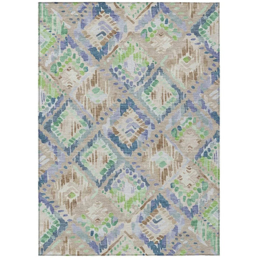 Thalara Brown Washable Indoor - Outdoor Rug - LOOMLAN - LOOMLAN Rugs - Outdoor Rugs