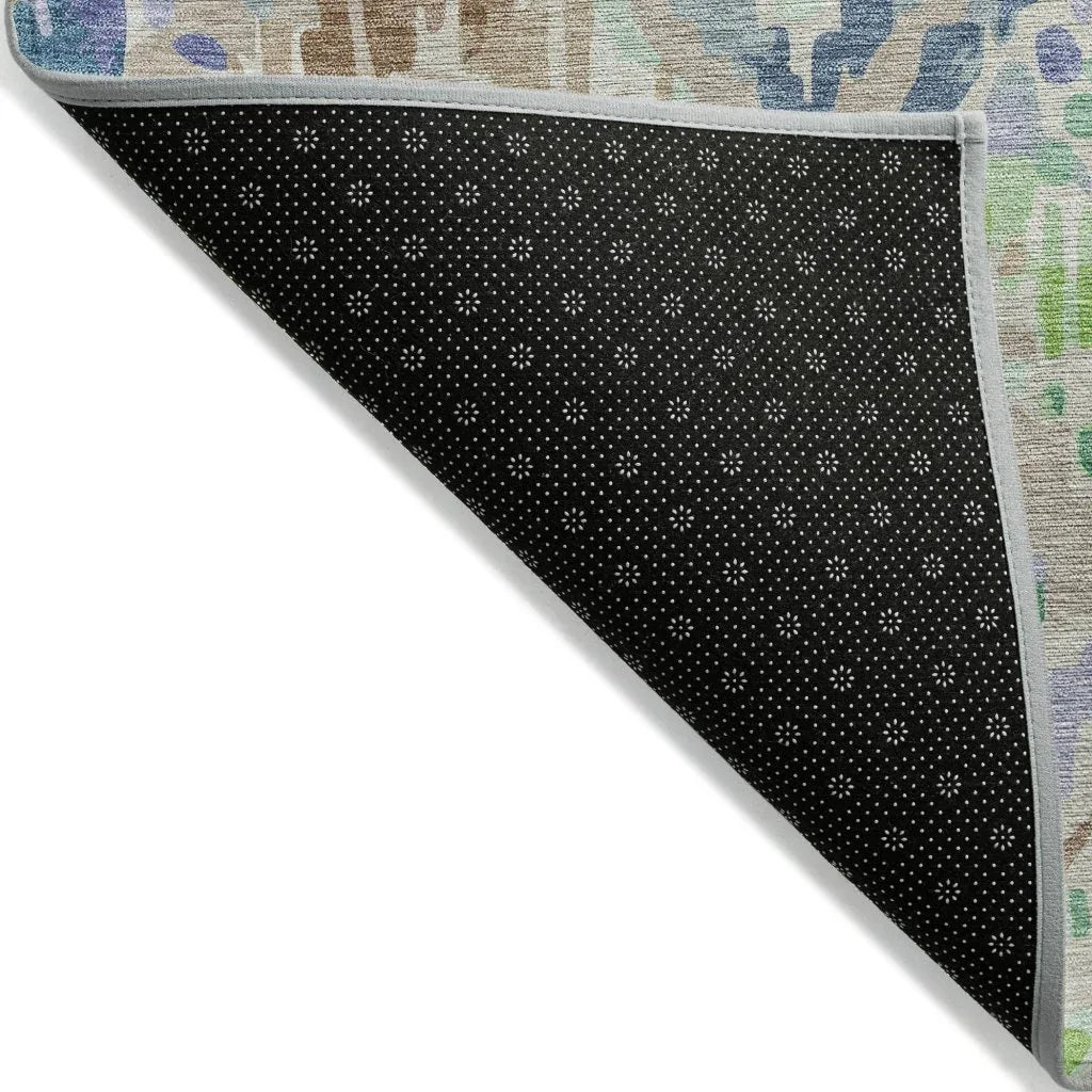 Thalara Brown Washable Indoor - Outdoor Rug - LOOMLAN - LOOMLAN Rugs - Outdoor Rugs