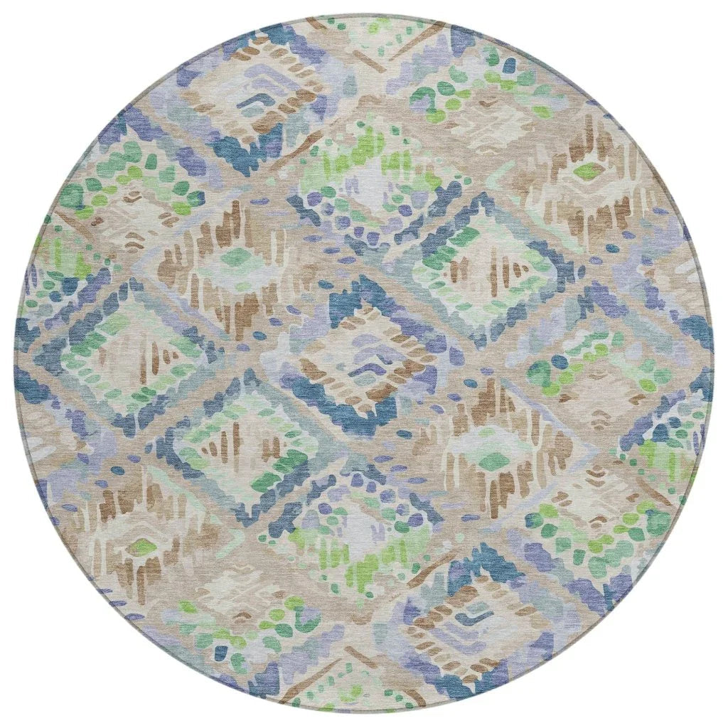 Thalara Brown Washable Indoor - Outdoor Rug - LOOMLAN - LOOMLAN Rugs - Outdoor Rugs