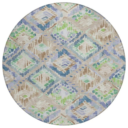 Thalara Brown Washable Indoor - Outdoor Rug - LOOMLAN - LOOMLAN Rugs - Outdoor Rugs