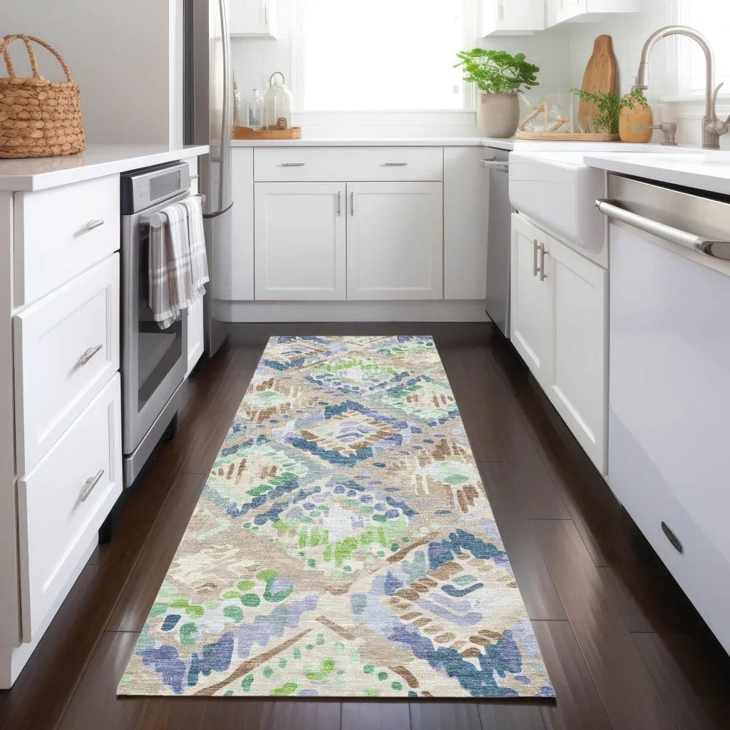 Thalara Brown Washable Indoor - Outdoor Rug - LOOMLAN - LOOMLAN Rugs - Outdoor Rugs