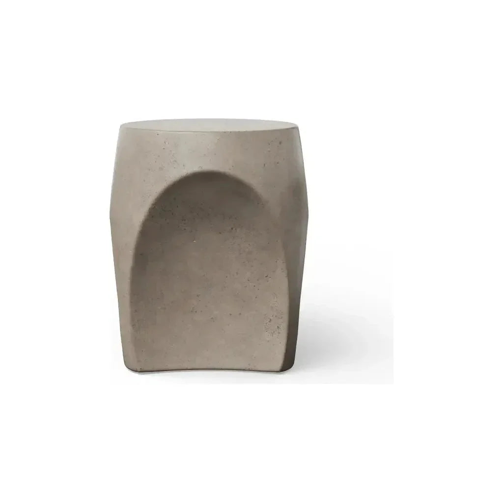 Thalia Concrete Made Outdoor Stool-Garden Stools-Urbia-LOOMLAN