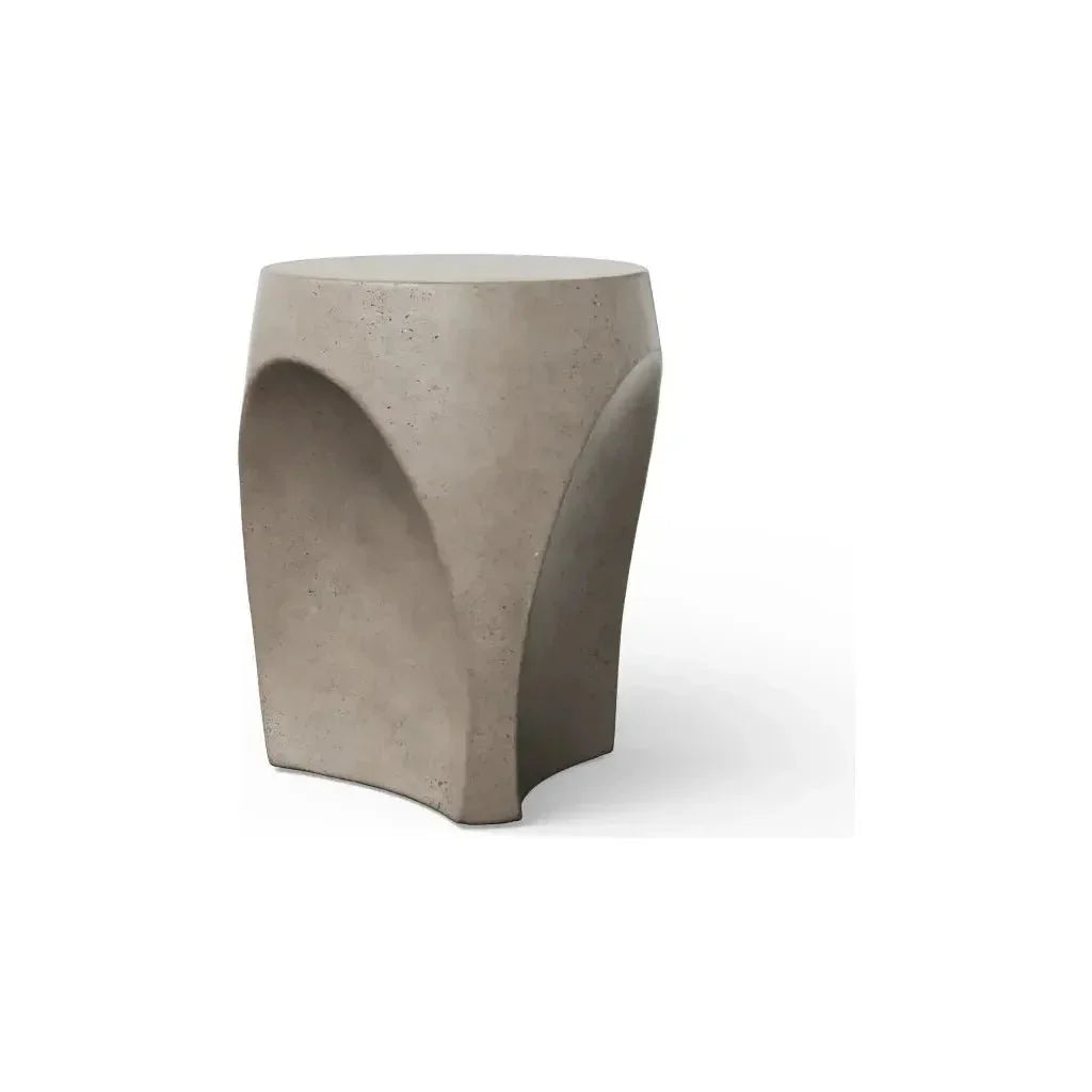 Thalia Concrete Made Outdoor Stool-Garden Stools-Urbia-LOOMLAN