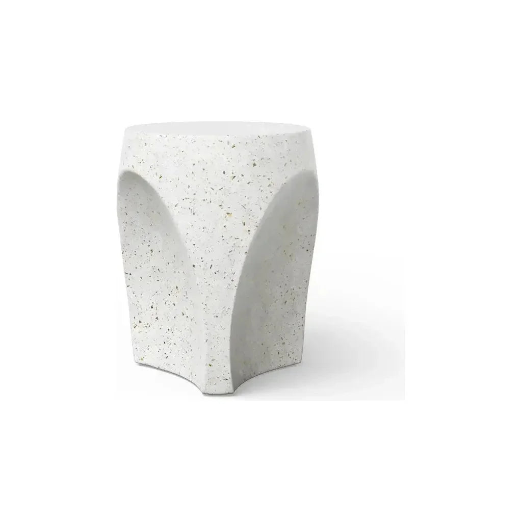 Thalia Concrete Made Outdoor Stool-Garden Stools-Urbia-Ivory Terrazzo-LOOMLAN
