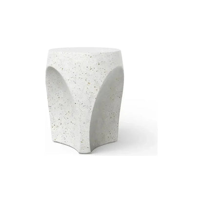 Thalia Concrete Made Outdoor Stool-Garden Stools-Urbia-Ivory Terrazzo-LOOMLAN