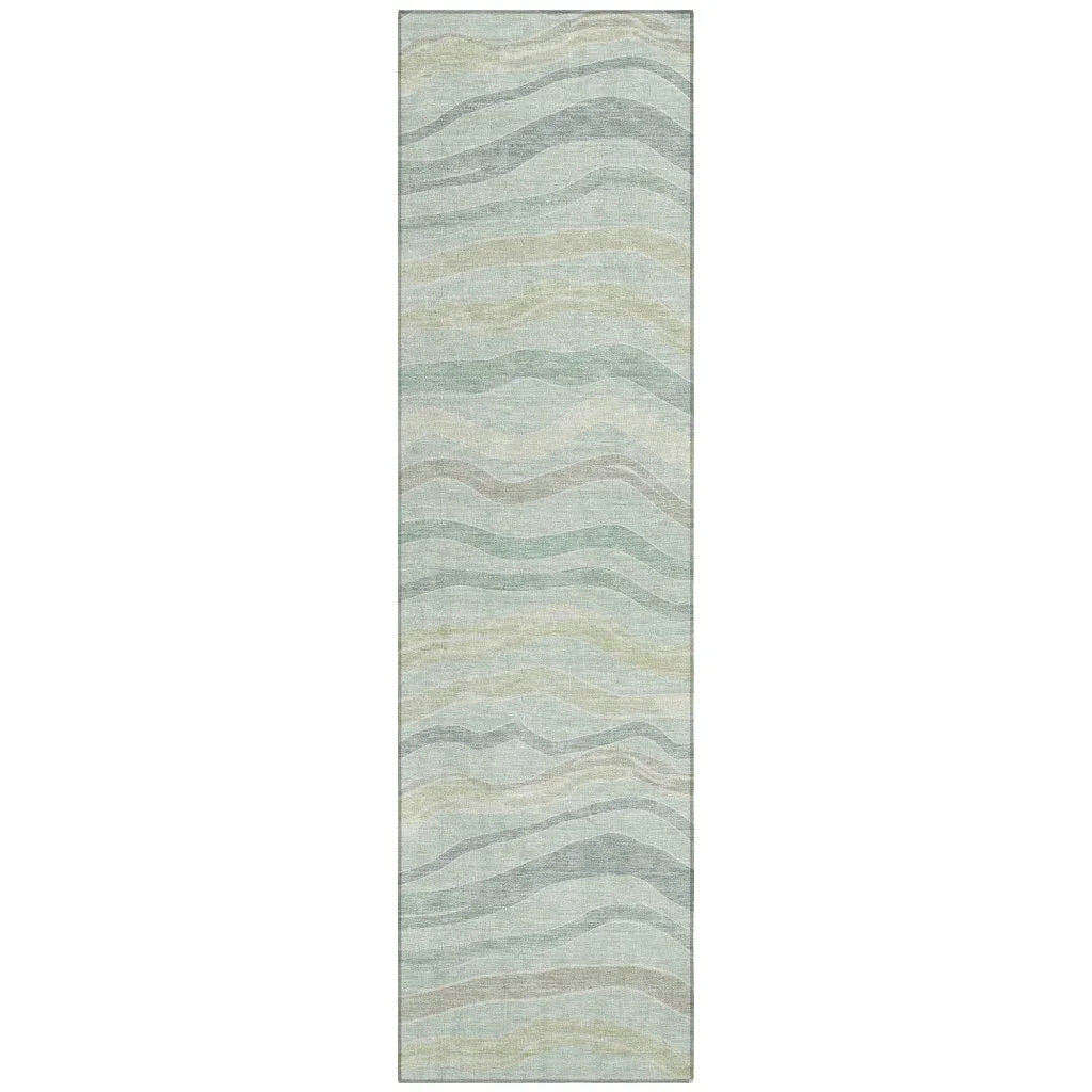 Thalvyn Green Washable Indoor - Outdoor Rug - LOOMLAN - LOOMLAN Rugs - Outdoor Rugs