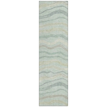 Thalvyn Green Washable Indoor - Outdoor Rug - LOOMLAN - LOOMLAN Rugs - Outdoor Rugs
