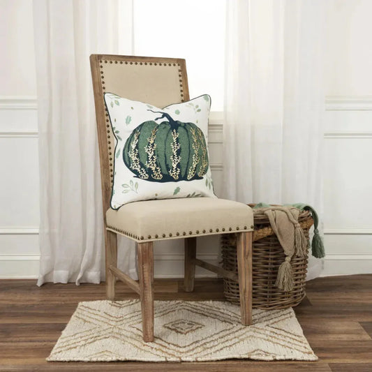 Thanksgiving Pumpkin Pillow Green Adam - LOOMLAN - LOOMLAN - Throw Pillows