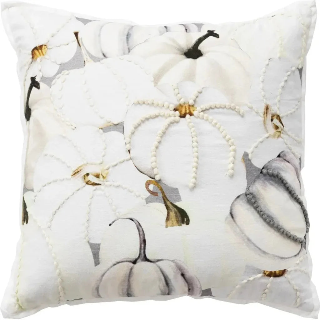 Thanksgiving Throw Pillow White Pumpkin Zia - LOOMLAN - LOOMLAN - Throw Pillows