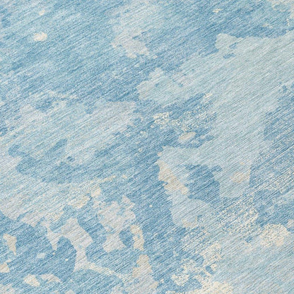 Tharne Blue Washable Indoor - Outdoor Rug - LOOMLAN - LOOMLAN Rugs - Outdoor Rugs