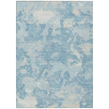 Tharne Blue Washable Indoor - Outdoor Rug - LOOMLAN - LOOMLAN Rugs - Outdoor Rugs