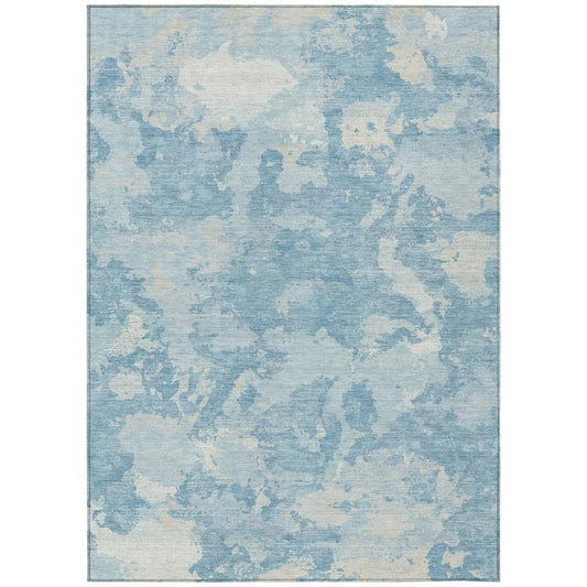 Tharne Blue Washable Indoor - Outdoor Rug - LOOMLAN - LOOMLAN Rugs - Outdoor Rugs