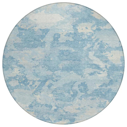 Tharne Blue Washable Indoor - Outdoor Rug - LOOMLAN - LOOMLAN Rugs - Outdoor Rugs