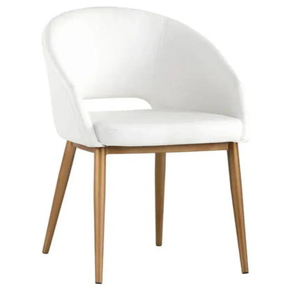 Thatcher Leather Armless Dining Armchair - LOOMLAN - SUNPAN - Dining Chairs