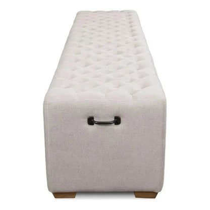 The 6 Foot Bench For Bedroom In Beige Linen - LOOMLAN - Sarreid - Bedroom Benches