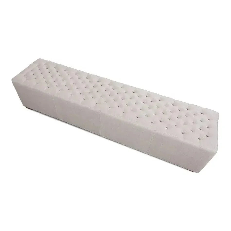 The 6 Foot Bench For Bedroom In Beige Linen - LOOMLAN - Sarreid - Bedroom Benches