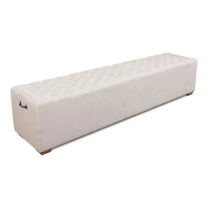 The 6 Foot Bench For Bedroom In Beige Linen - LOOMLAN - Sarreid - Bedroom Benches