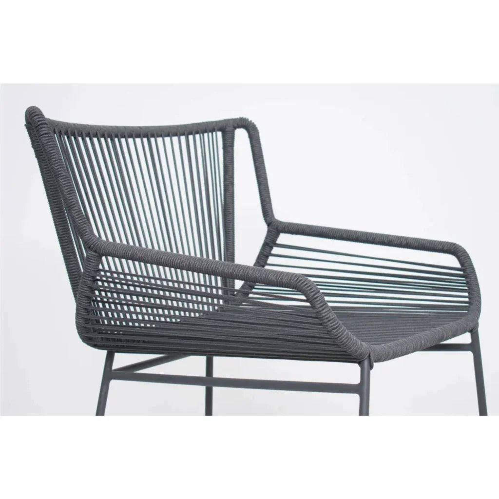 The Dane Dark Gray Patio Counter Stool 2PC-Outdoor Counter Stools-Seasonal Living-LOOMLAN