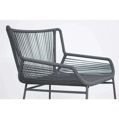 The Dane Dark Gray Patio Counter Stool 2PC-Outdoor Counter Stools-Seasonal Living-LOOMLAN