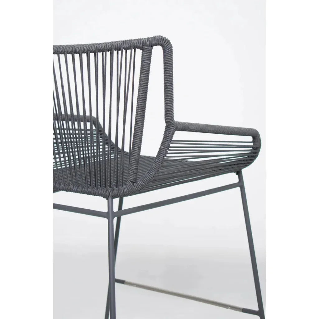 The Dane Dark Gray Patio Counter Stool 2PC-Outdoor Counter Stools-Seasonal Living-LOOMLAN