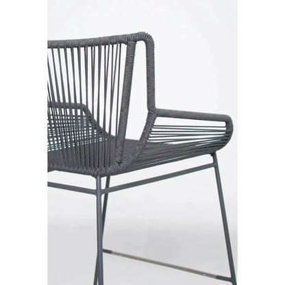 The Dane Dark Gray Patio Counter Stool 2PC-Outdoor Counter Stools-Seasonal Living-LOOMLAN