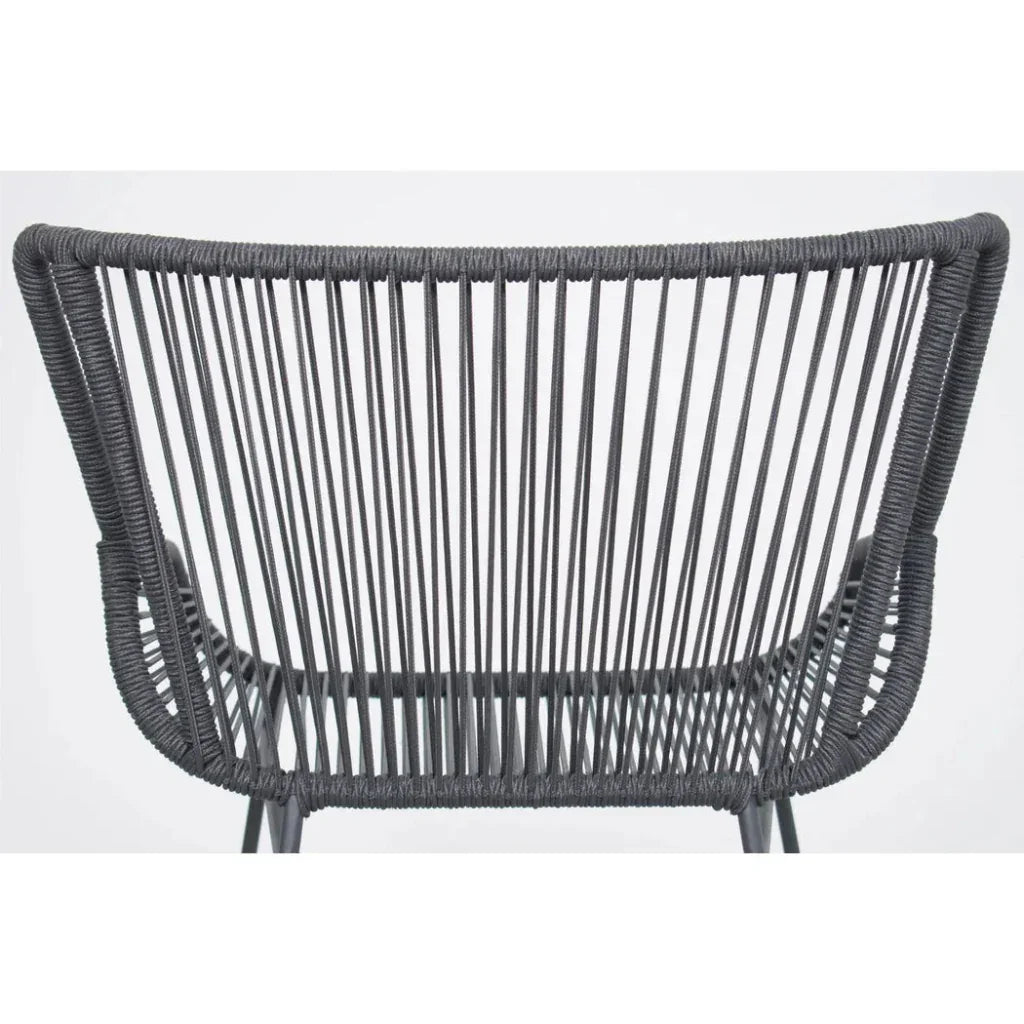 The Dane Dark Gray Patio Counter Stool 2PC-Outdoor Counter Stools-Seasonal Living-LOOMLAN