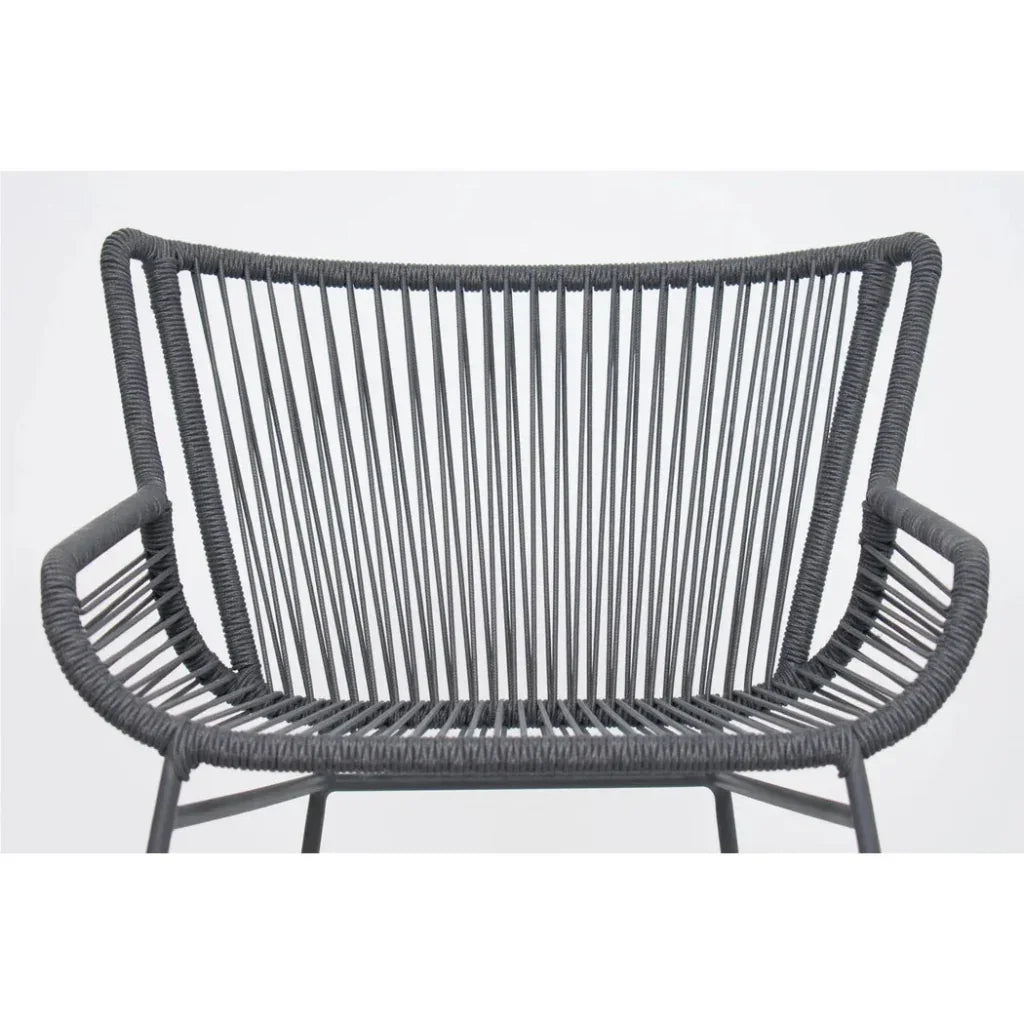 The Dane Dark Gray Patio Counter Stool 2PC-Outdoor Counter Stools-Seasonal Living-LOOMLAN