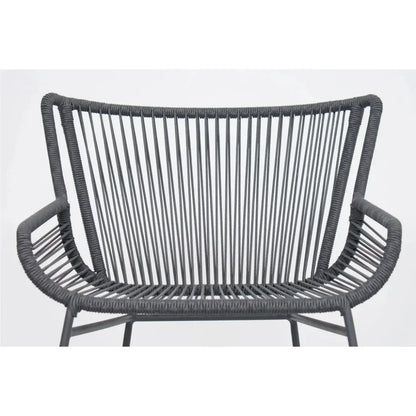 The Dane Dark Gray Patio Counter Stool 2PC-Outdoor Counter Stools-Seasonal Living-LOOMLAN