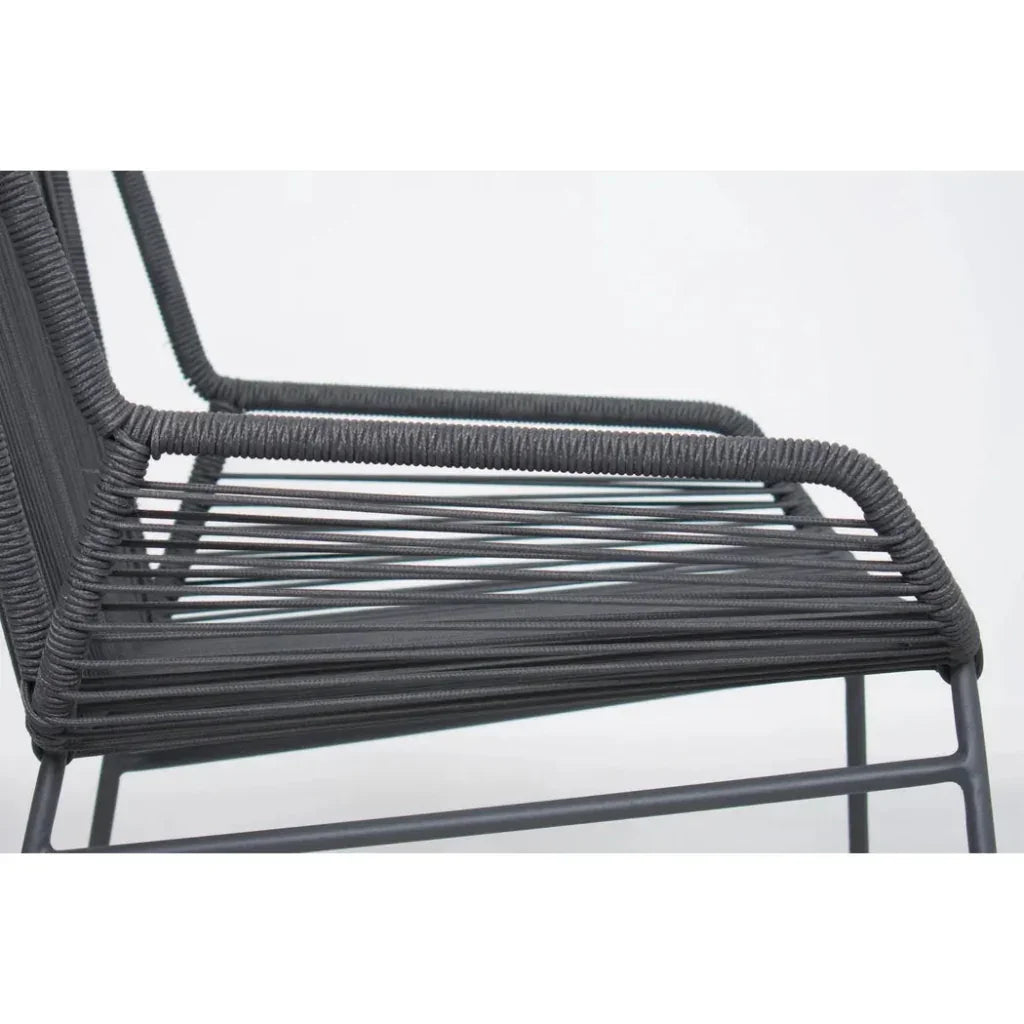 The Dane Dining Arm Chair 2PC Dark Gray Patio Dining-Outdoor Dining Chairs-Seasonal Living-LOOMLAN