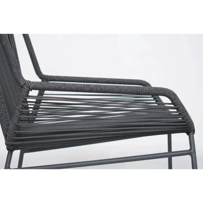 The Dane Dining Arm Chair 2PC Dark Gray Patio Dining-Outdoor Dining Chairs-Seasonal Living-LOOMLAN