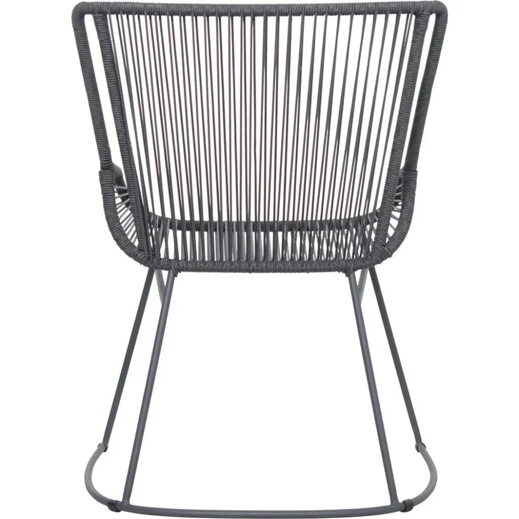 The Dane Dining Arm Chair 2PC Dark Gray Patio Dining-Outdoor Dining Chairs-Seasonal Living-LOOMLAN