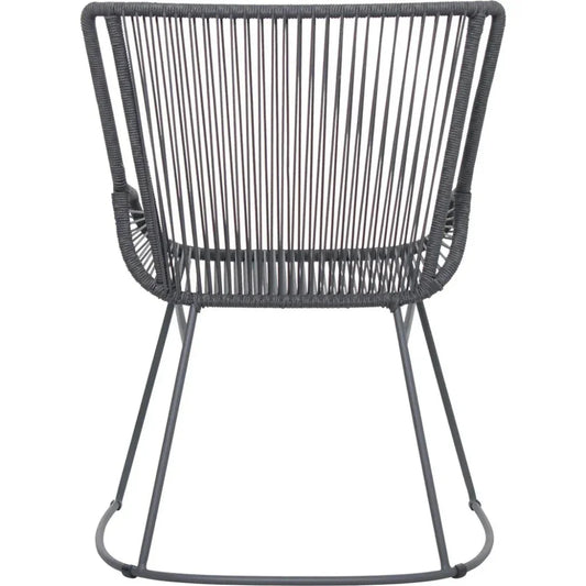 The Dane Dining Arm Chair 2PC Dark Gray Patio Dining-Outdoor Dining Chairs-Seasonal Living-LOOMLAN