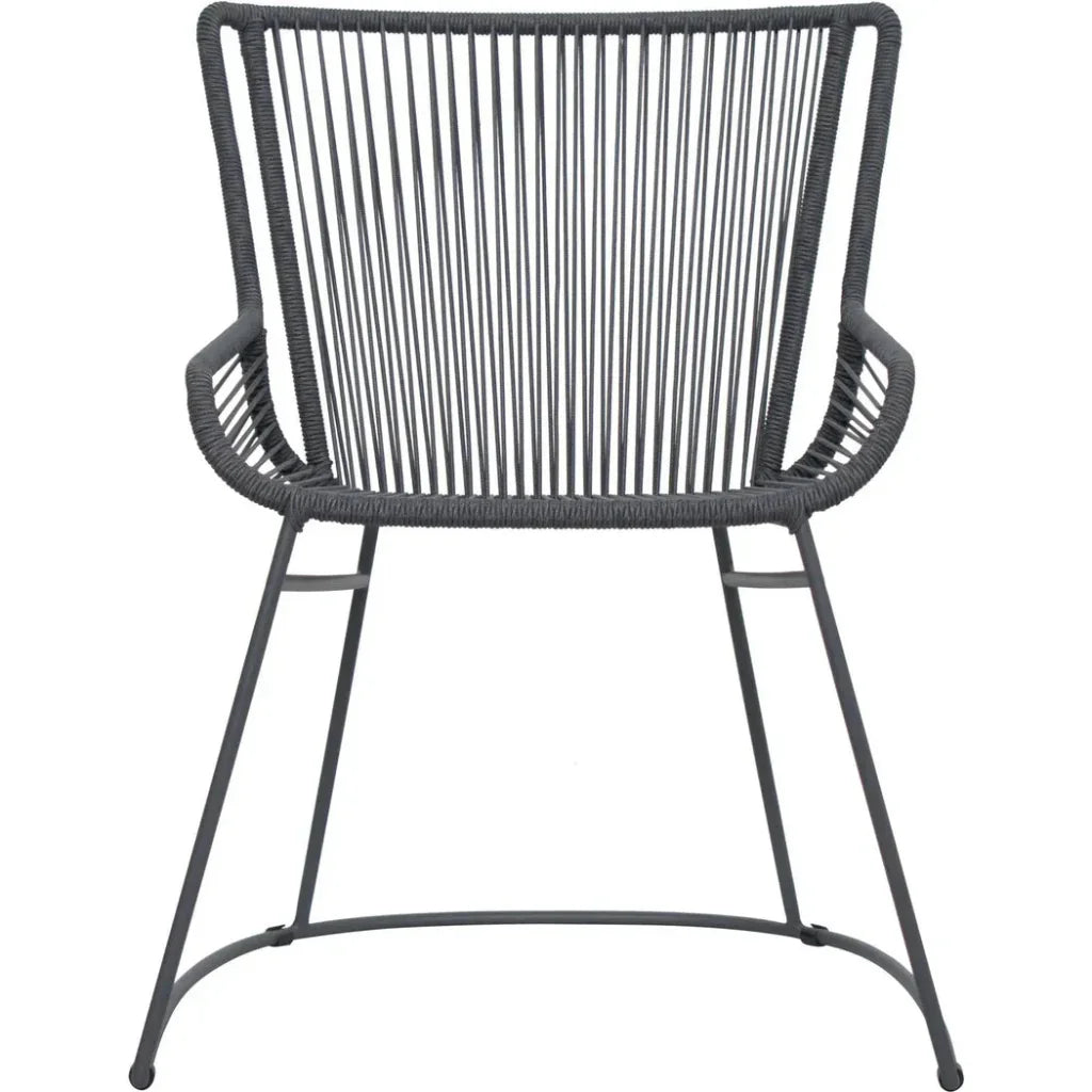 The Dane Dining Arm Chair 2PC Dark Gray Patio Dining-Outdoor Dining Chairs-Seasonal Living-LOOMLAN