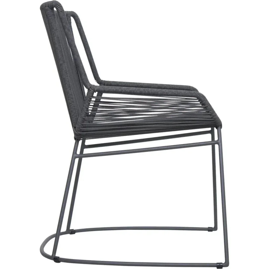 The Dane Dining Arm Chair 2PC Dark Gray Patio Dining-Outdoor Dining Chairs-Seasonal Living-LOOMLAN