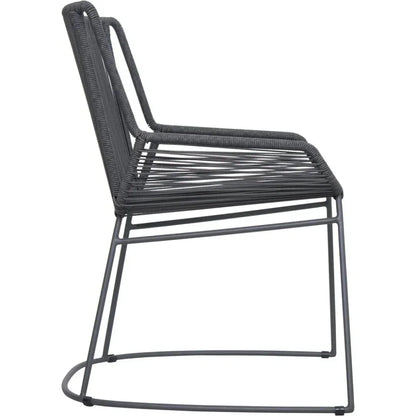 The Dane Dining Arm Chair 2PC Dark Gray Patio Dining-Outdoor Dining Chairs-Seasonal Living-LOOMLAN