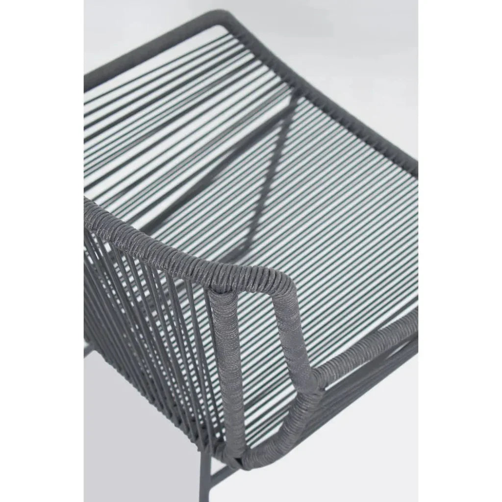 The Dane Dining Arm Chair 2PC Dark Gray Patio Dining-Outdoor Dining Chairs-Seasonal Living-LOOMLAN