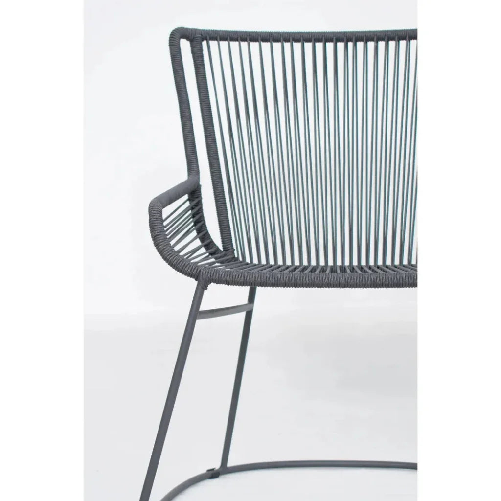 The Dane Dining Arm Chair 2PC Dark Gray Patio Dining-Outdoor Dining Chairs-Seasonal Living-LOOMLAN