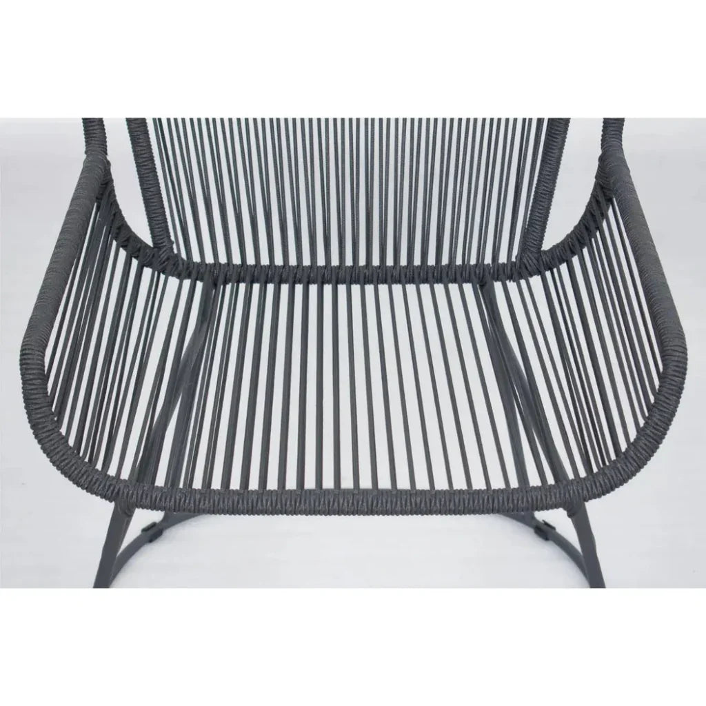 The Dane Dining Arm Chair 2PC Dark Gray Patio Dining-Outdoor Dining Chairs-Seasonal Living-LOOMLAN