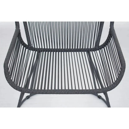 The Dane Dining Arm Chair 2PC Dark Gray Patio Dining-Outdoor Dining Chairs-Seasonal Living-LOOMLAN