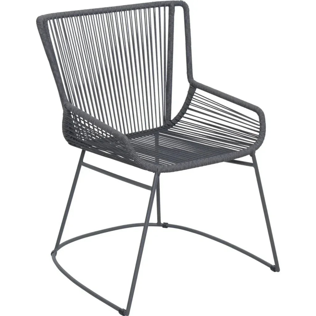 The Dane Dining Arm Chair 2PC Dark Gray Patio Dining-Outdoor Dining Chairs-Seasonal Living-LOOMLAN