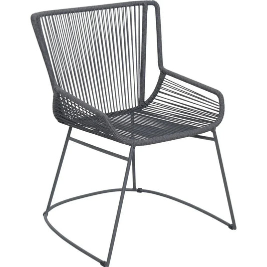 The Dane Dining Arm Chair 2PC Dark Gray Patio Dining-Outdoor Dining Chairs-Seasonal Living-LOOMLAN