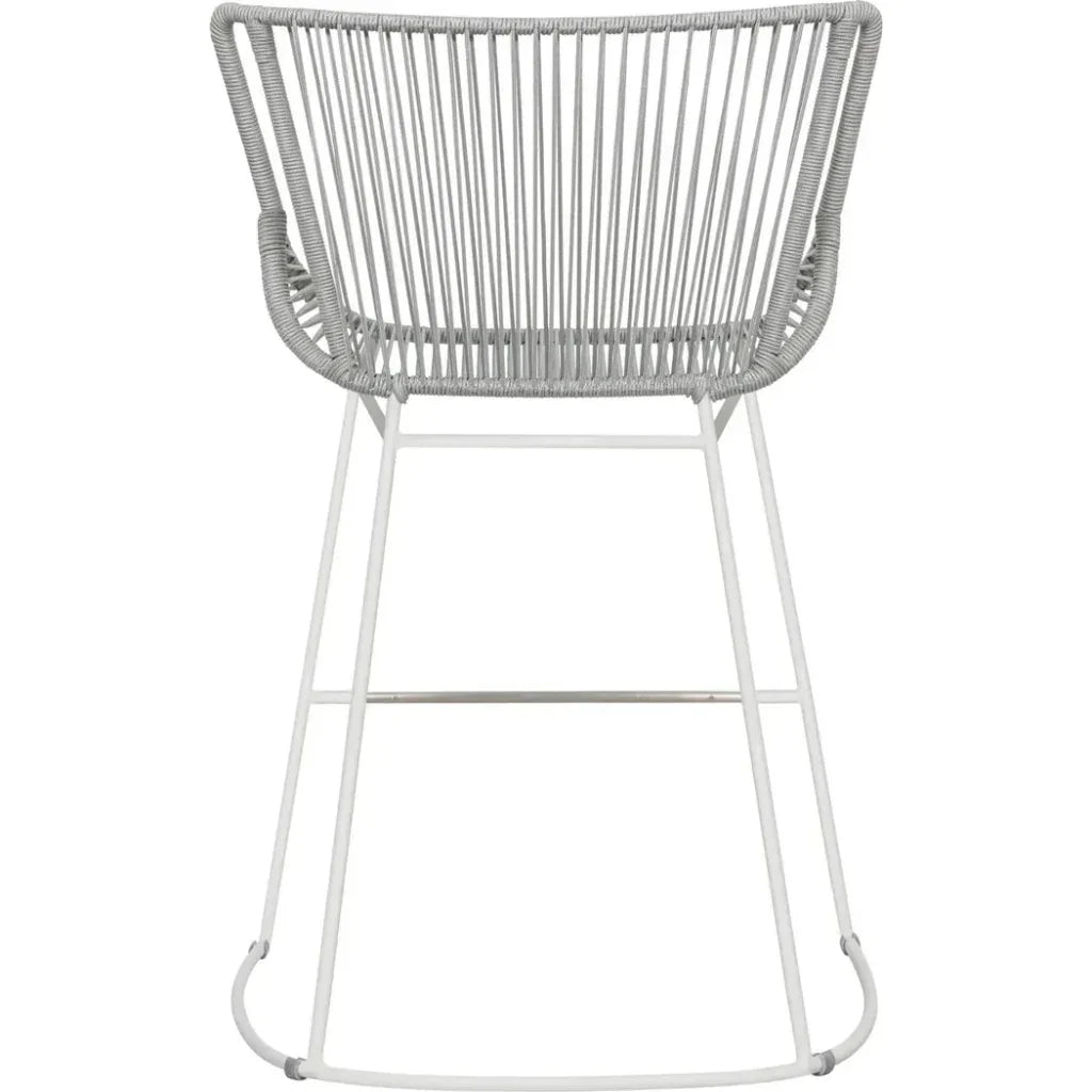 The Dane Grey Patio Counter Stool 2PC-Outdoor Counter Stools-Seasonal Living-LOOMLAN