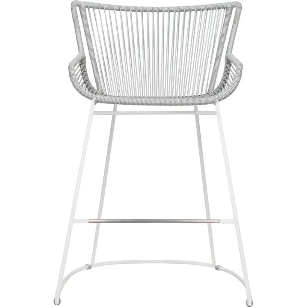 The Dane Grey Patio Counter Stool 2PC-Outdoor Counter Stools-Seasonal Living-LOOMLAN