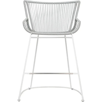 The Dane Grey Patio Counter Stool 2PC-Outdoor Counter Stools-Seasonal Living-LOOMLAN