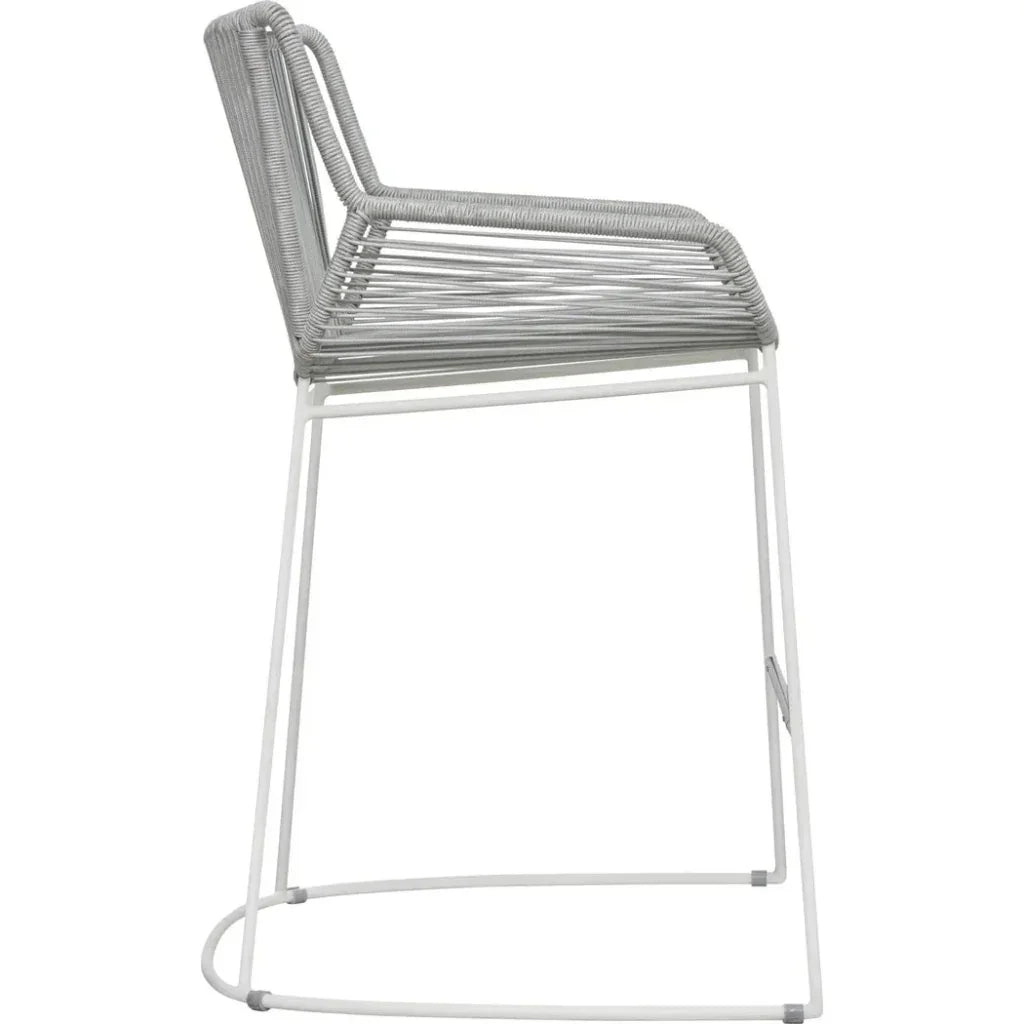 The Dane Grey Patio Counter Stool 2PC-Outdoor Counter Stools-Seasonal Living-LOOMLAN