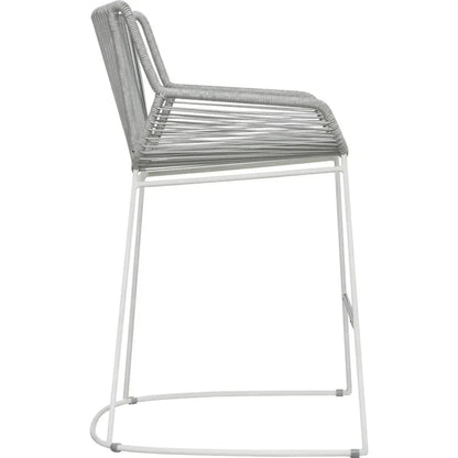 The Dane Grey Patio Counter Stool 2PC-Outdoor Counter Stools-Seasonal Living-LOOMLAN