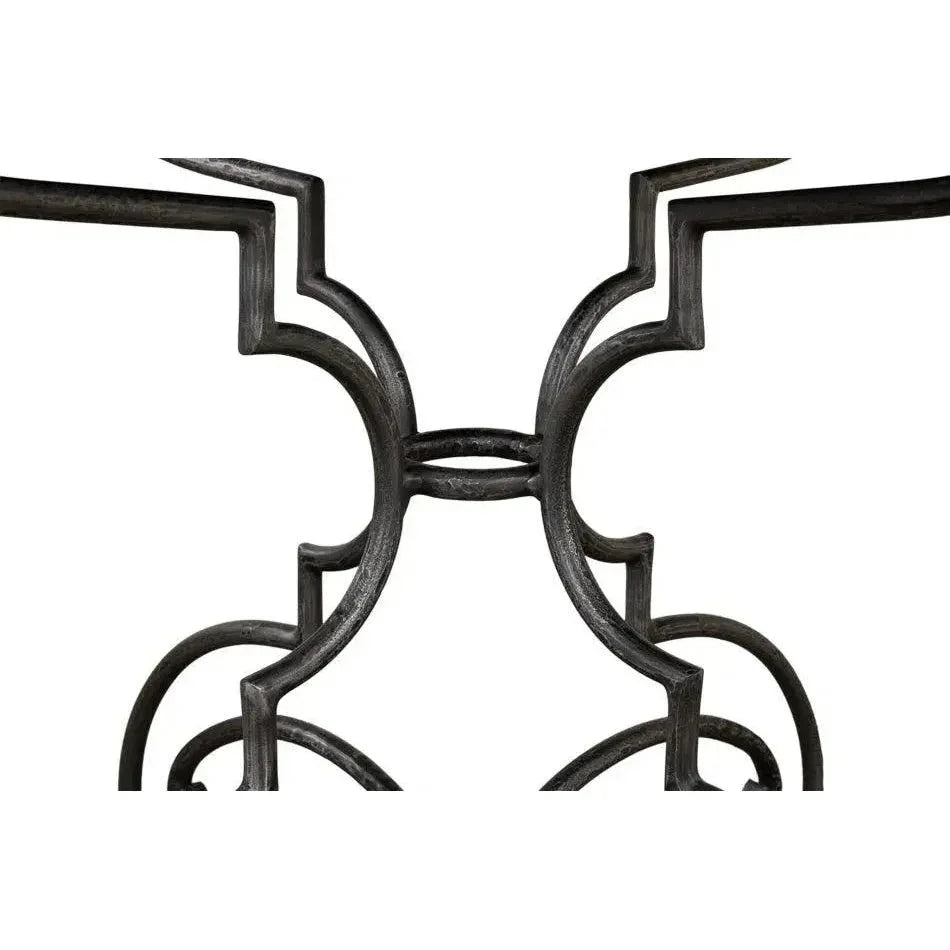 The French Iron & Marble Round Bistro Table-Dining Tables-Sarreid-LOOMLAN