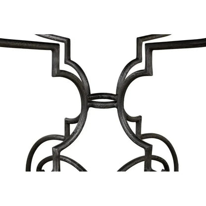 The French Iron & Marble Round Bistro Table-Dining Tables-Sarreid-LOOMLAN