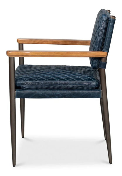 The Harley Leather Armchair - LOOMLAN - Sarreid - Accent Chairs